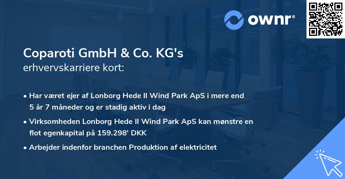 Coparoti GmbH & Co. KG's erhvervskarriere kort