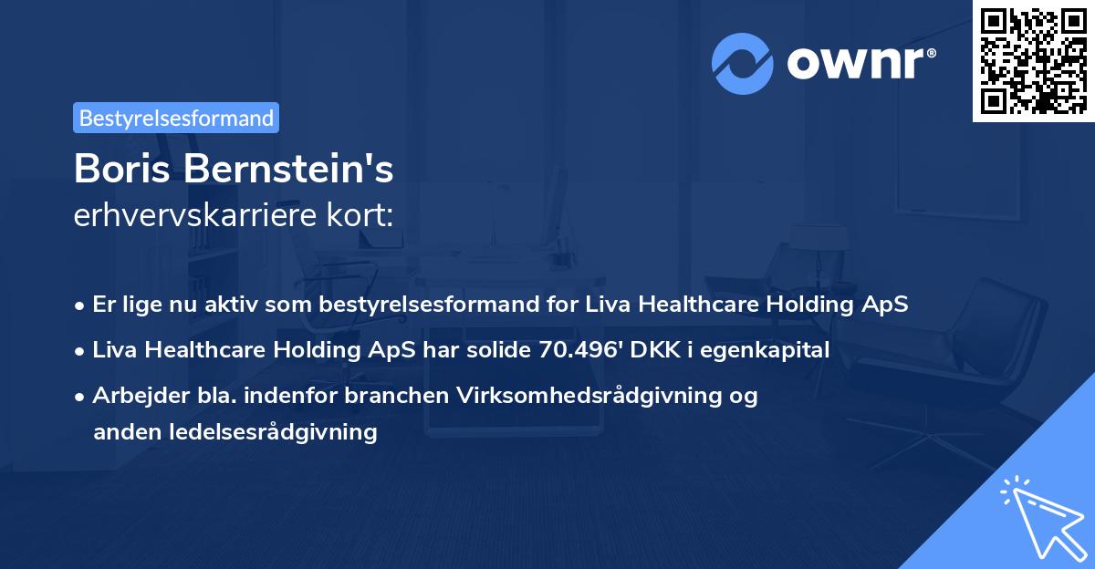 Boris Bernstein's erhvervskarriere kort