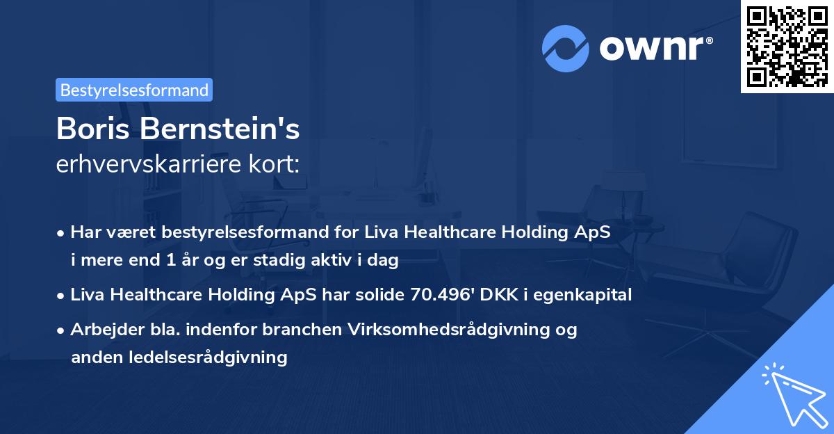 Boris Bernstein's erhvervskarriere kort