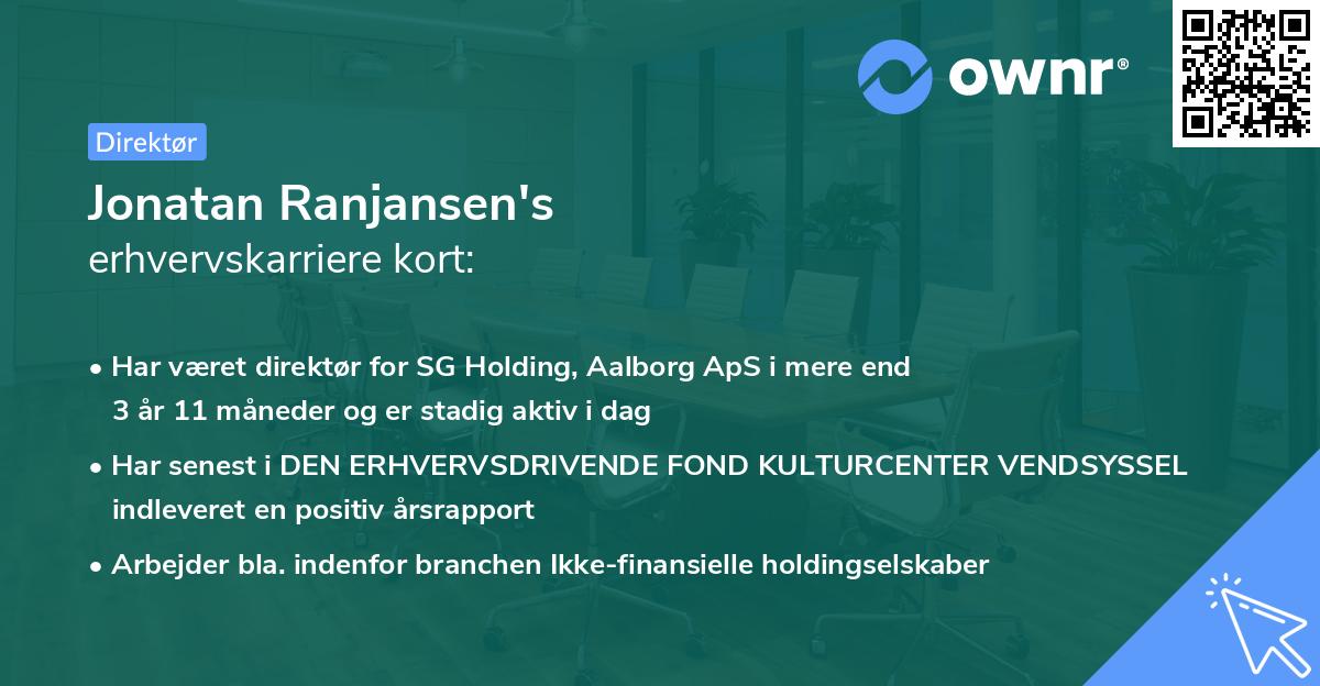 Jonatan Ranjansen's erhvervskarriere kort