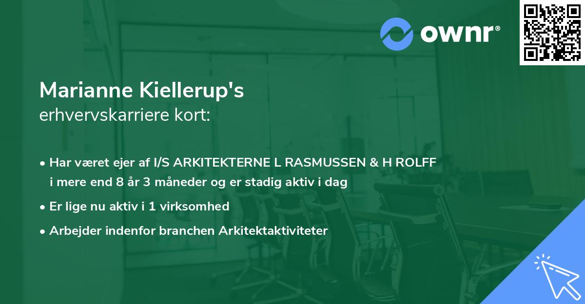 Marianne Kiellerup's erhvervskarriere kort