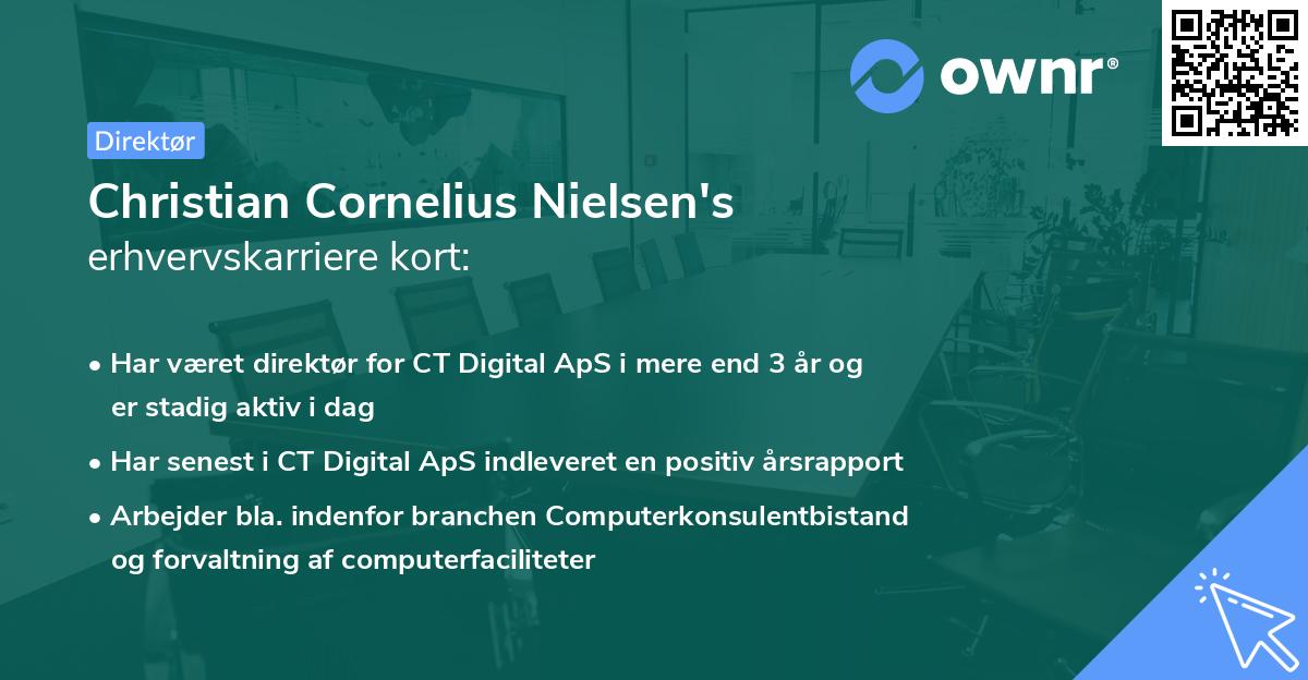 Christian Cornelius Nielsen's erhvervskarriere kort