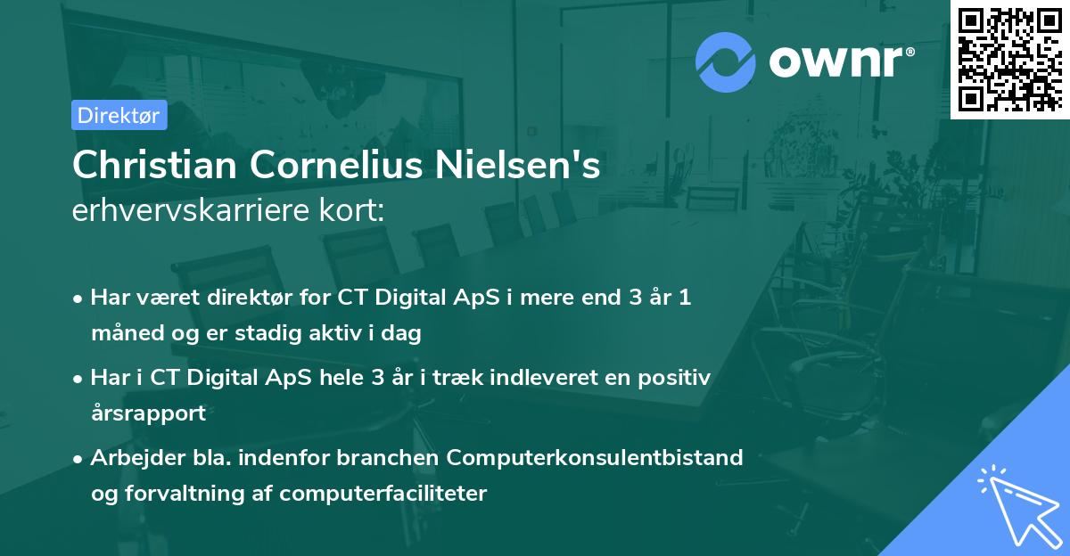 Christian Cornelius Nielsen's erhvervskarriere kort