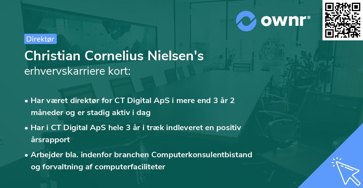 Christian Cornelius Nielsen's erhvervskarriere kort