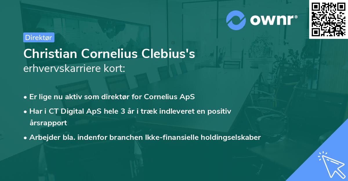 Christian Cornelius Clebius's erhvervskarriere kort