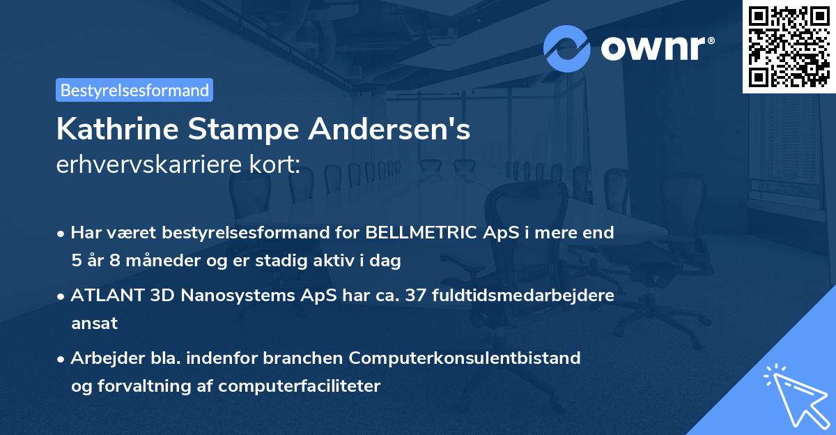 Kathrine Stampe Andersen's erhvervskarriere kort