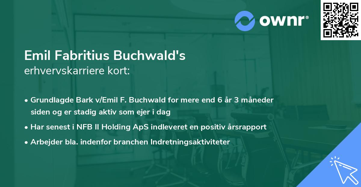 Emil Fabritius Buchwald's erhvervskarriere kort