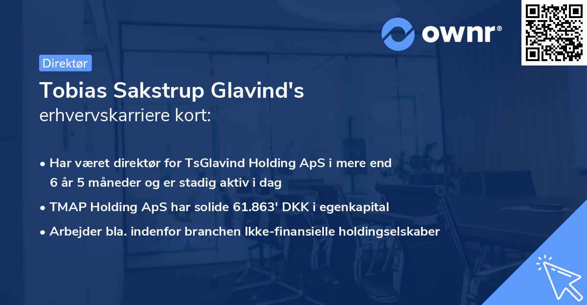 Tobias Sakstrup Glavind's erhvervskarriere kort