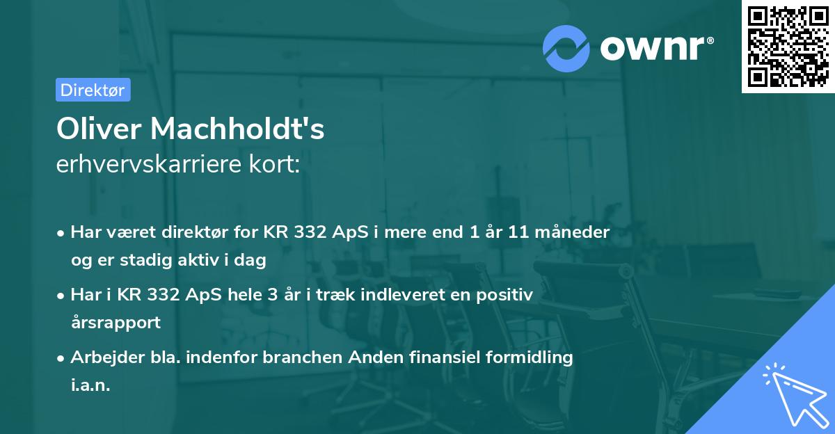 Oliver Machholdt's erhvervskarriere kort