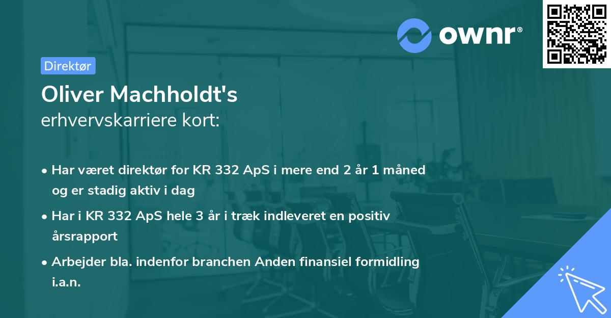Oliver Machholdt's erhvervskarriere kort