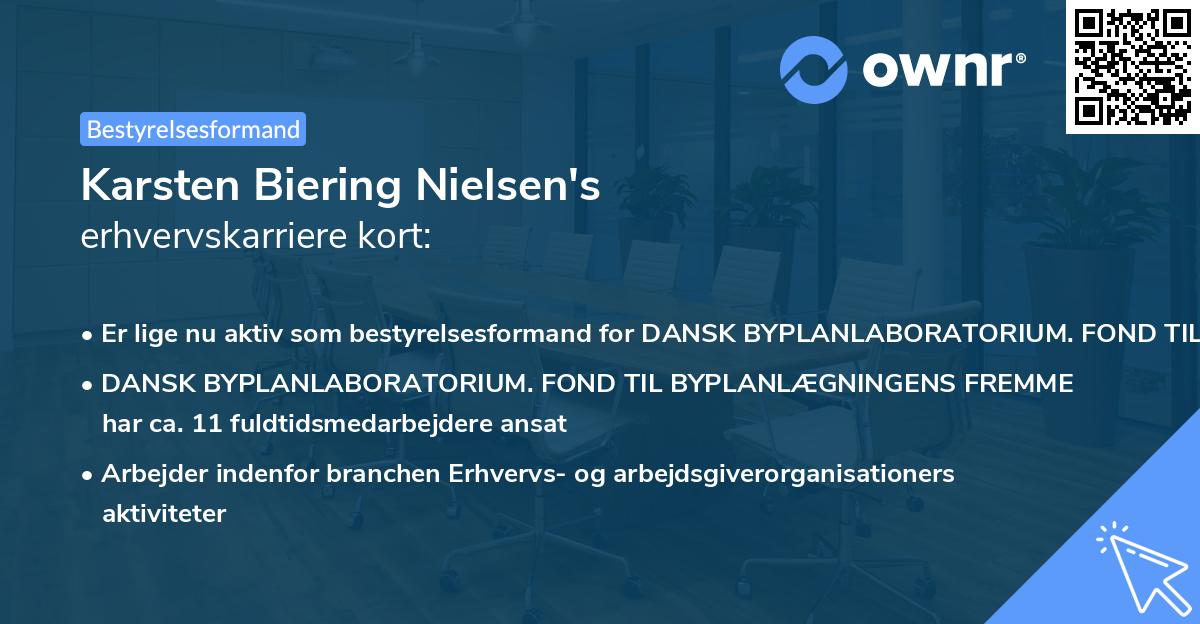 Karsten Biering Nielsen's erhvervskarriere kort