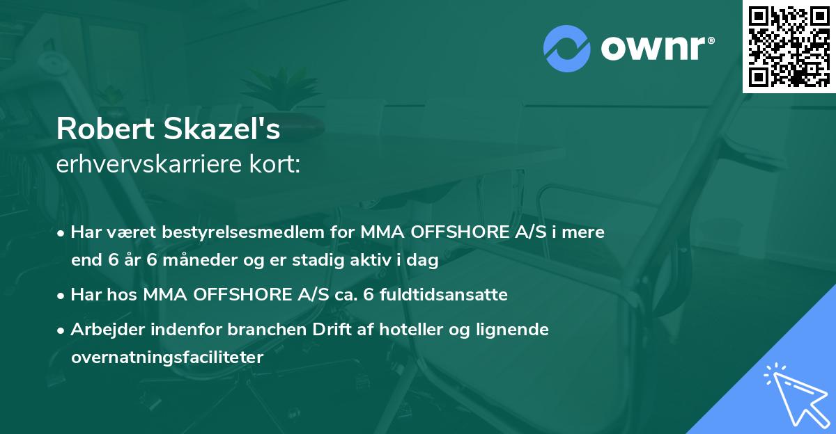 Robert Skazel's erhvervskarriere kort