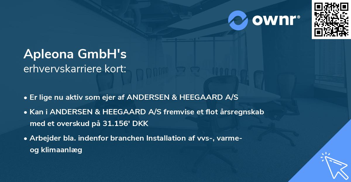 Apleona GmbH's erhvervskarriere kort