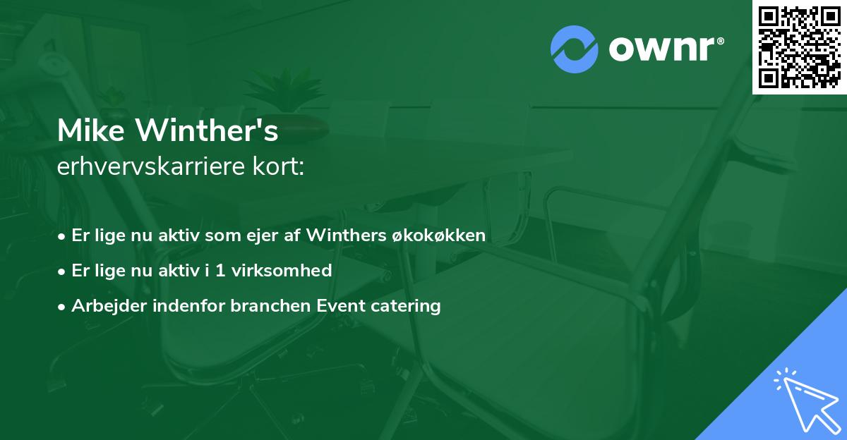 Mike Winther's erhvervskarriere kort