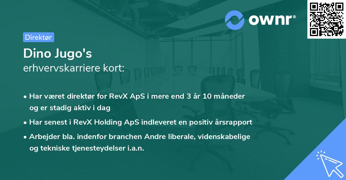 Dino Jugo's erhvervskarriere kort