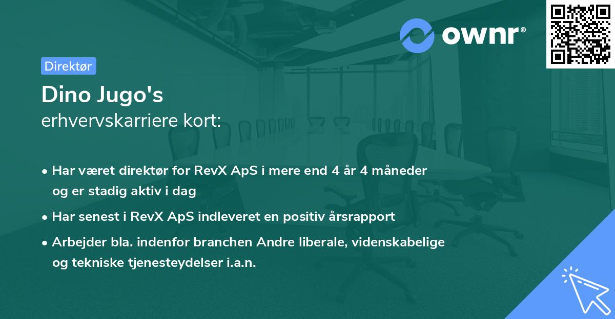 Dino Jugo's erhvervskarriere kort