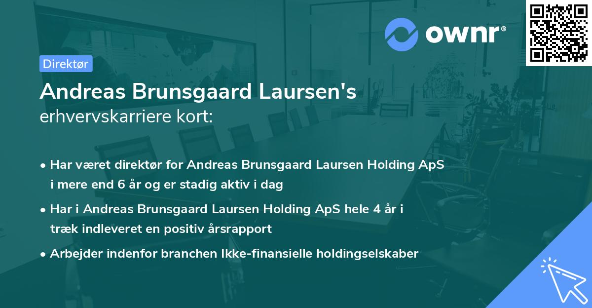 Andreas Brunsgaard Laursen's erhvervskarriere kort