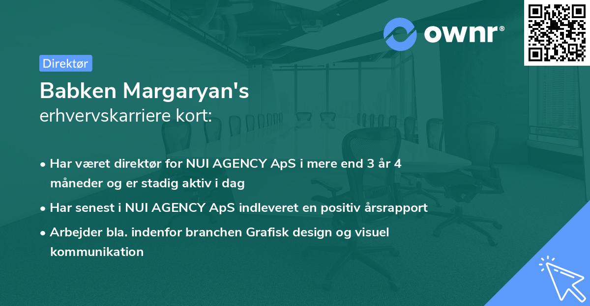 Babken Margaryan's erhvervskarriere kort