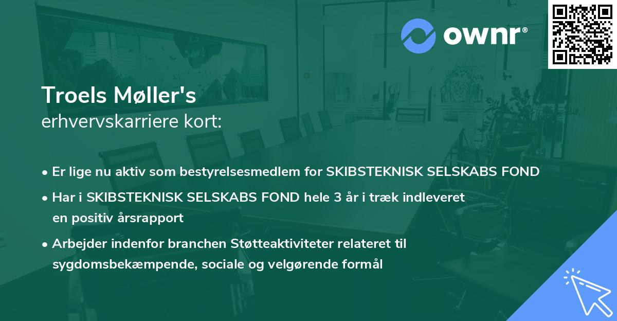 Troels Møller's erhvervskarriere kort