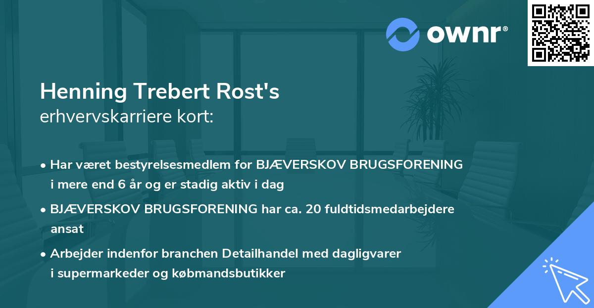 Henning Trebert Rost's erhvervskarriere kort