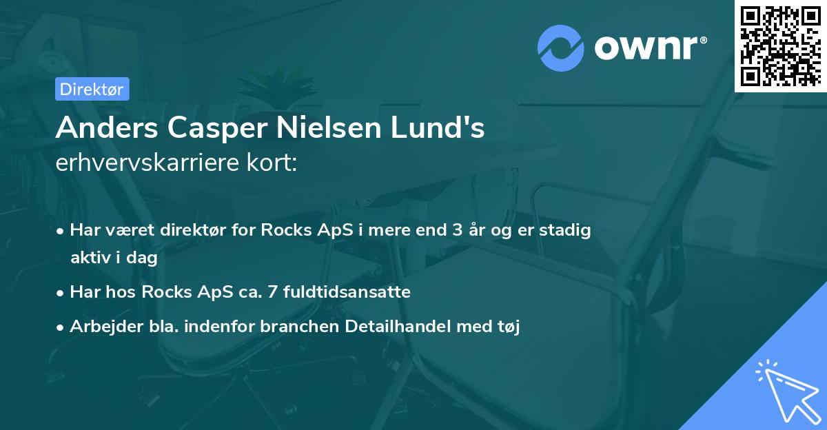 Anders Casper Nielsen Lund's erhvervskarriere kort