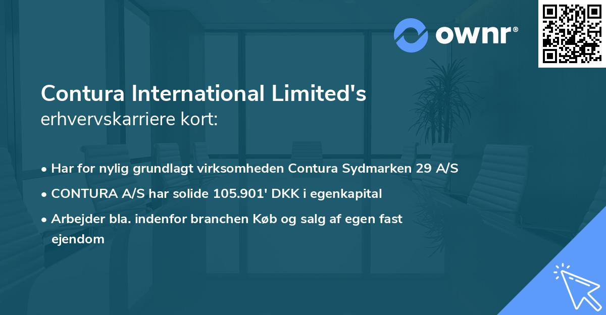 Contura International Limited's erhvervskarriere kort