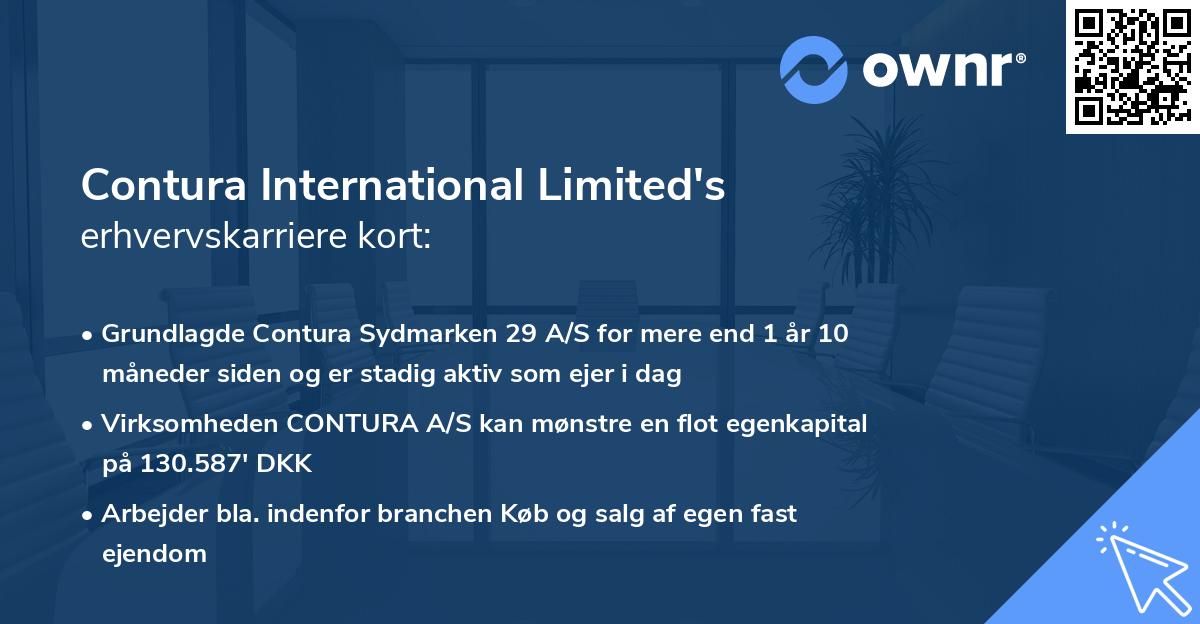 Contura International Limited's erhvervskarriere kort