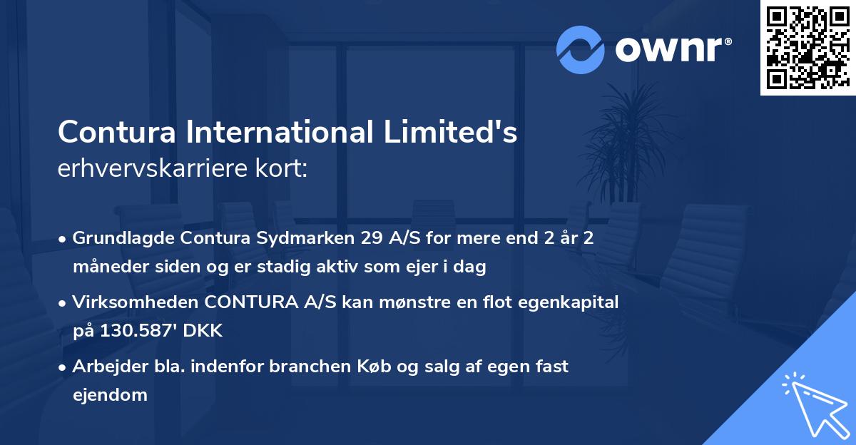 Contura International Limited's erhvervskarriere kort