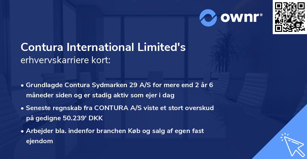 Contura International Limited's erhvervskarriere kort