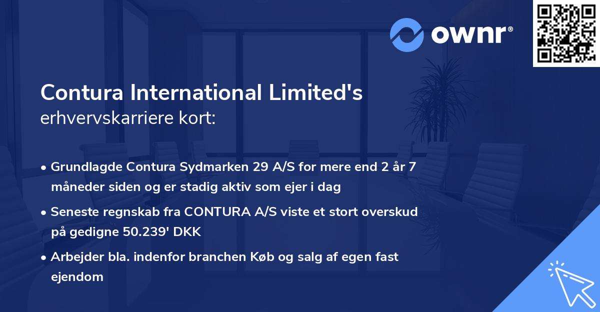 Contura International Limited's erhvervskarriere kort