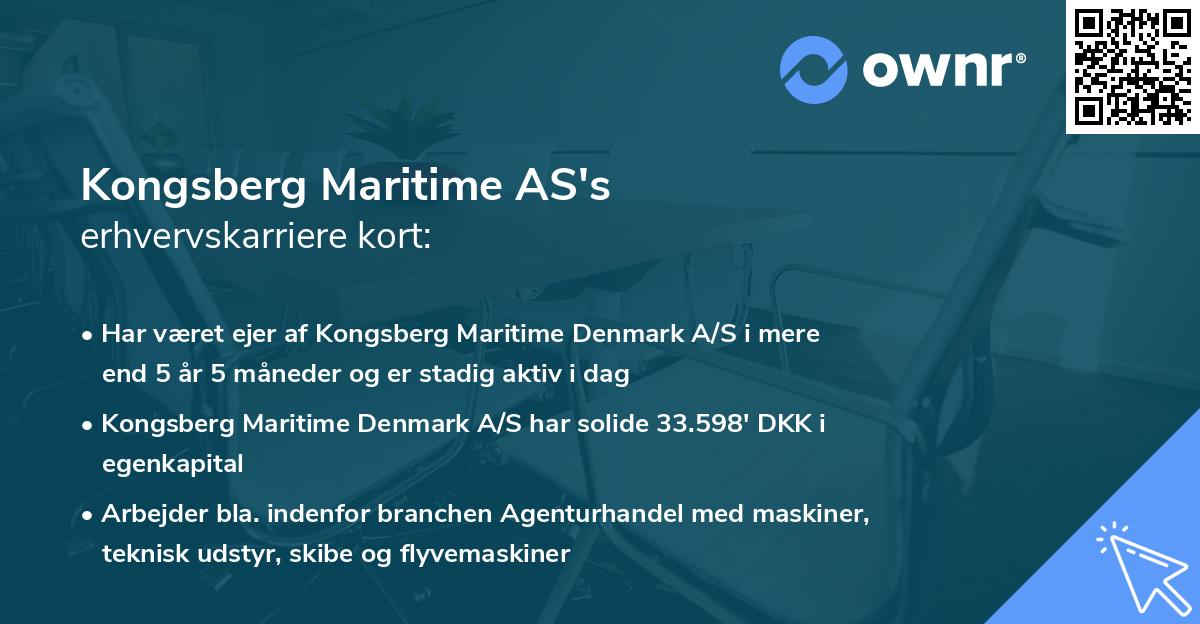 Kongsberg Maritime AS's erhvervskarriere kort