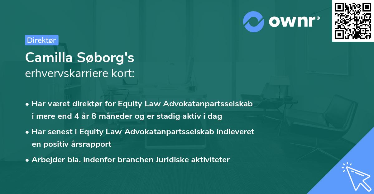 Camilla Søborg's erhvervskarriere kort