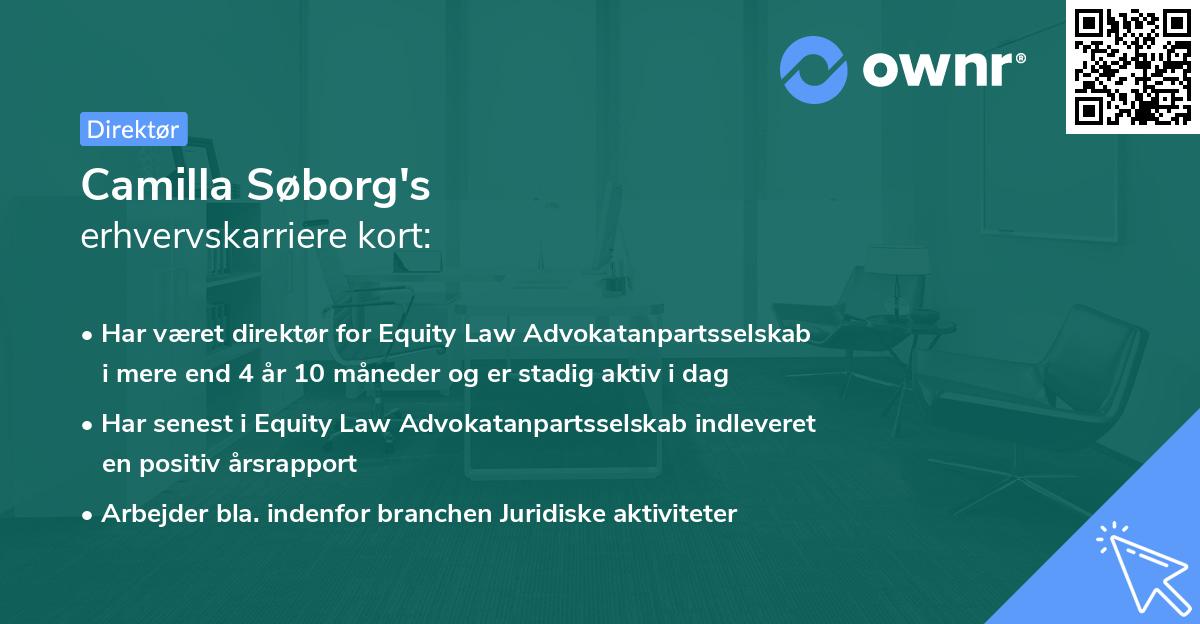 Camilla Søborg's erhvervskarriere kort