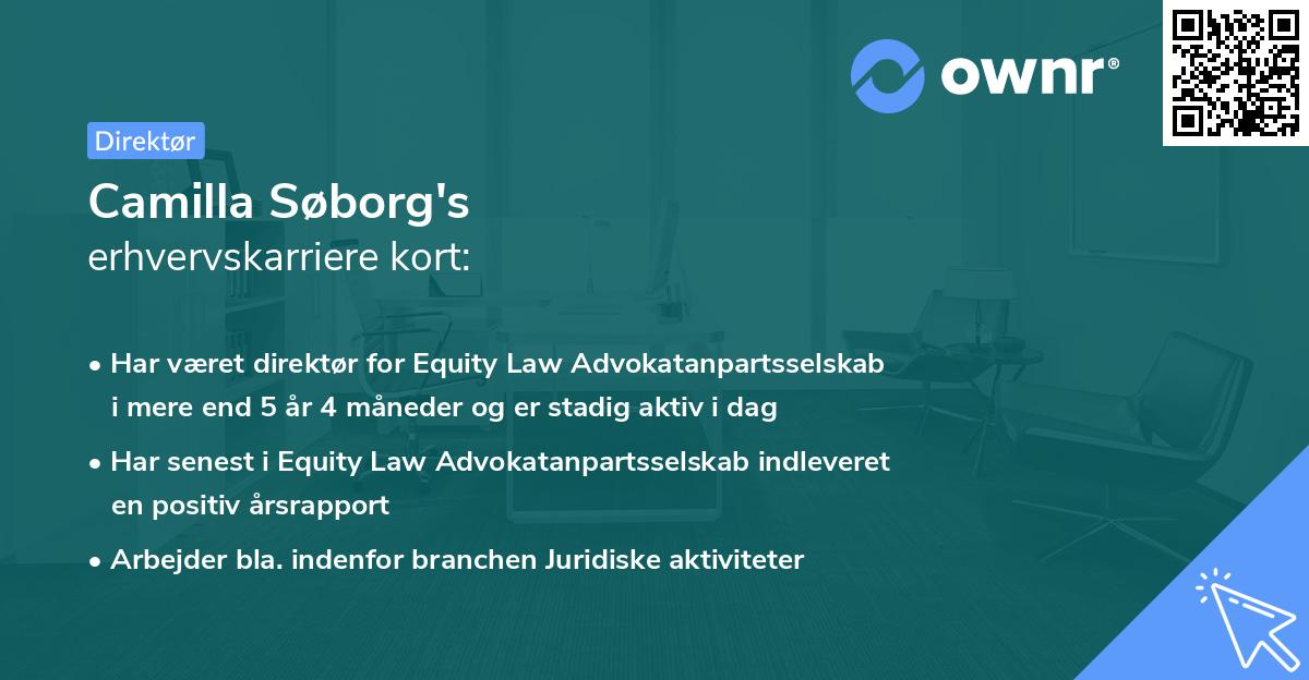 Camilla Søborg's erhvervskarriere kort