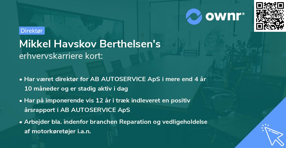 Mikkel Havskov Berthelsen's erhvervskarriere kort