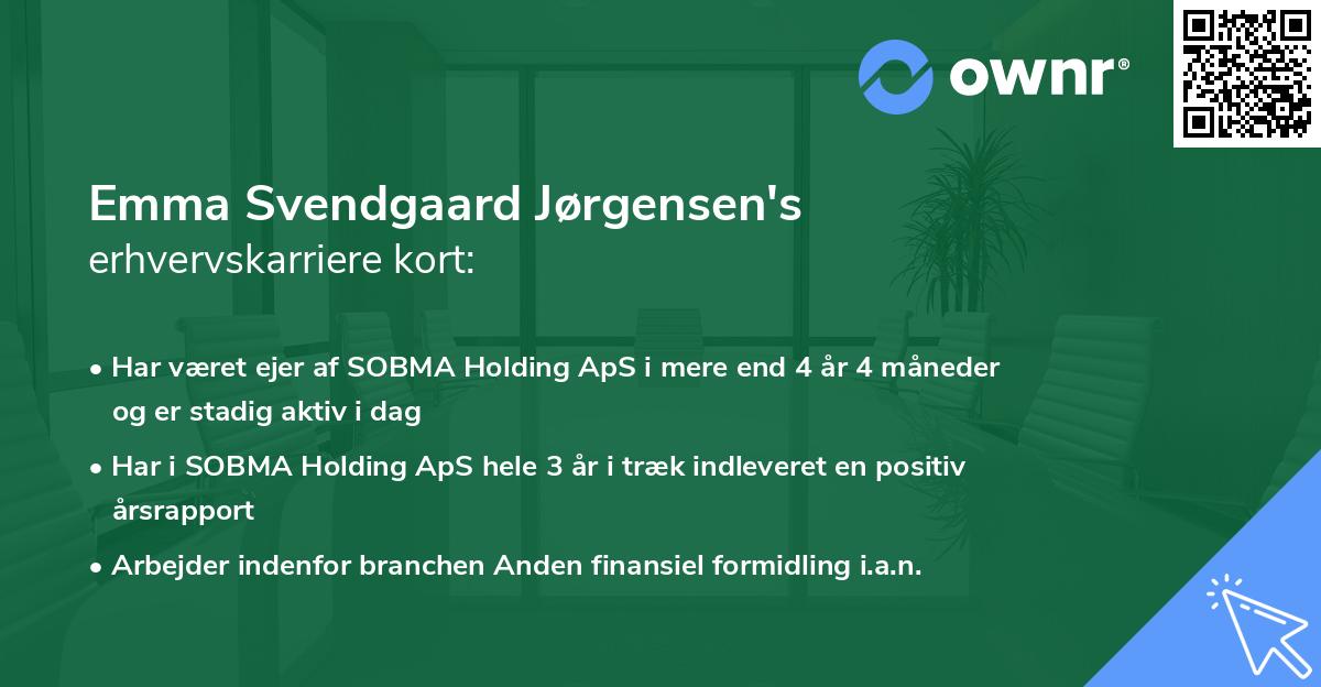 Emma Svendgaard Jørgensen's erhvervskarriere kort