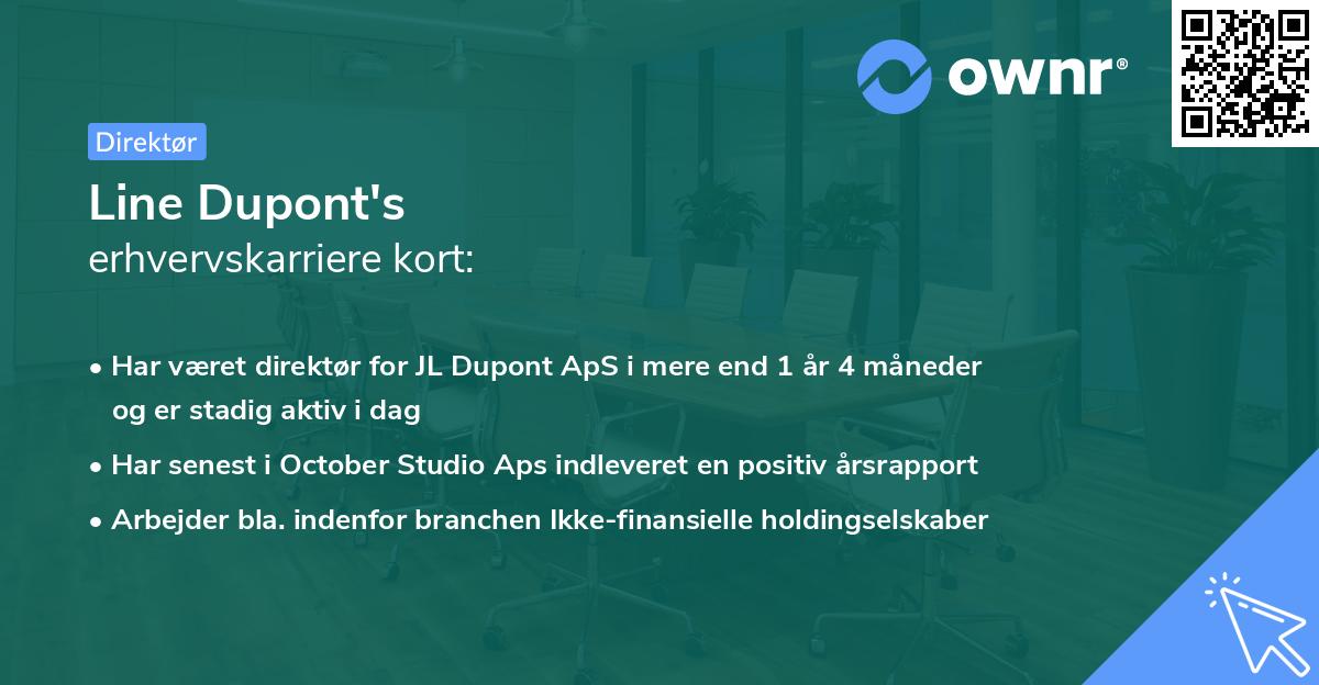 Line Dupont's erhvervskarriere kort