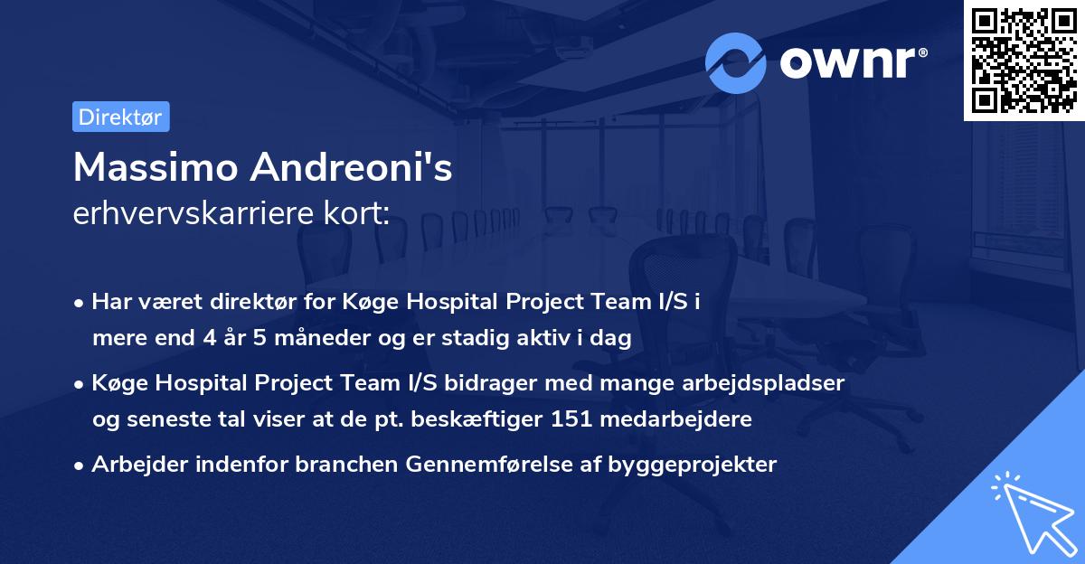 Massimo Andreoni's erhvervskarriere kort