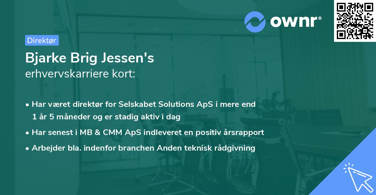 Bjarke Brig Jessen's erhvervskarriere kort