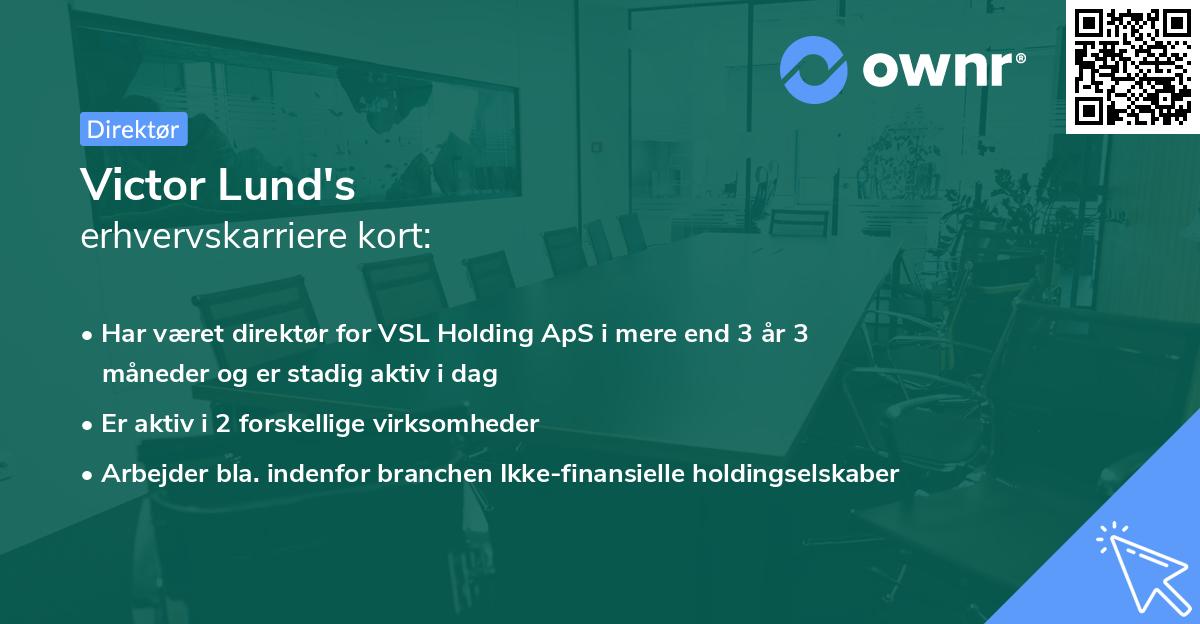 Victor Lund's erhvervskarriere kort