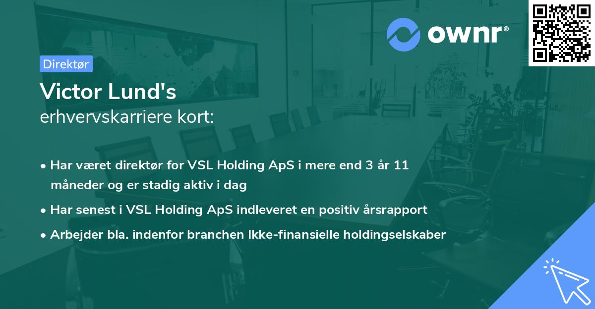 Victor Lund's erhvervskarriere kort