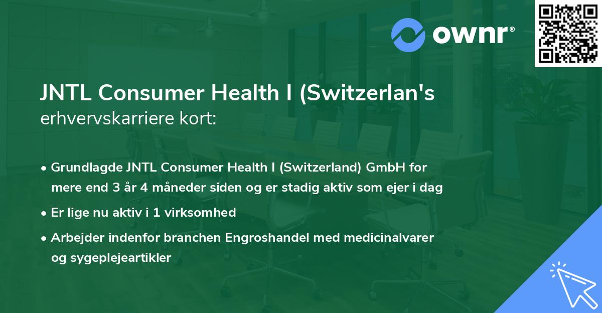 JNTL Consumer Health I (Switzerlan's erhvervskarriere kort