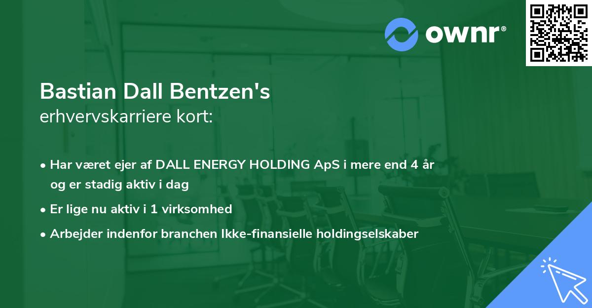 Bastian Dall Bentzen's erhvervskarriere kort
