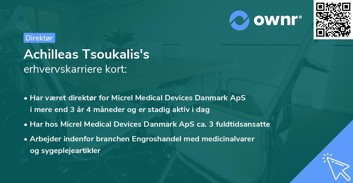 Achilleas Tsoukalis's erhvervskarriere kort