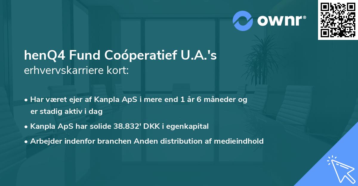 henQ4 Fund Coóperatief U.A.'s erhvervskarriere kort