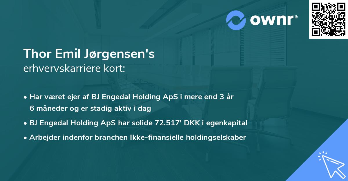 Thor Emil Jørgensen's erhvervskarriere kort