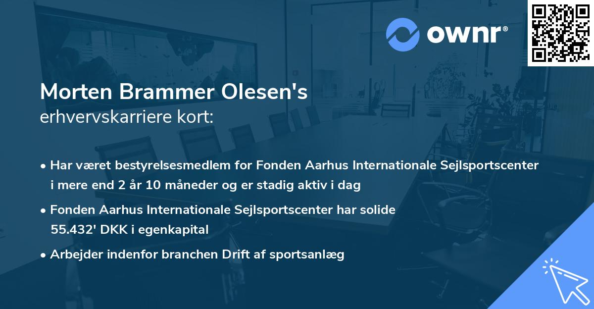 Morten Brammer Olesen's erhvervskarriere kort