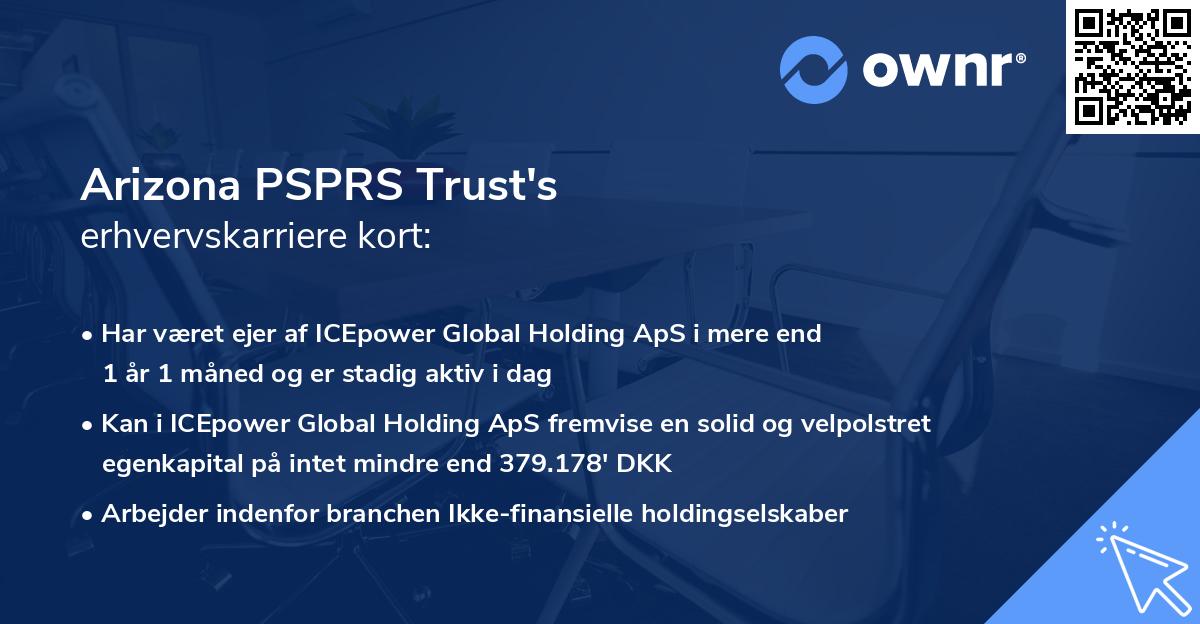 Arizona PSPRS Trust's erhvervskarriere kort