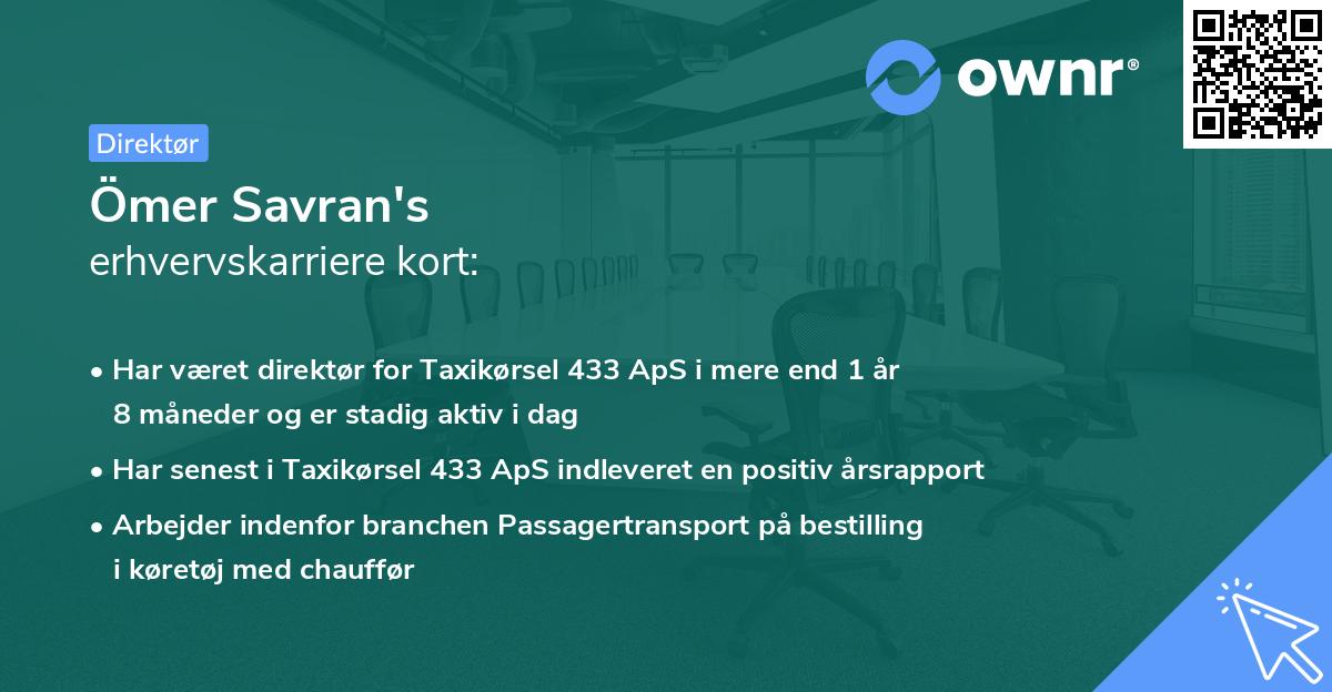 Ömer Savran's erhvervskarriere kort