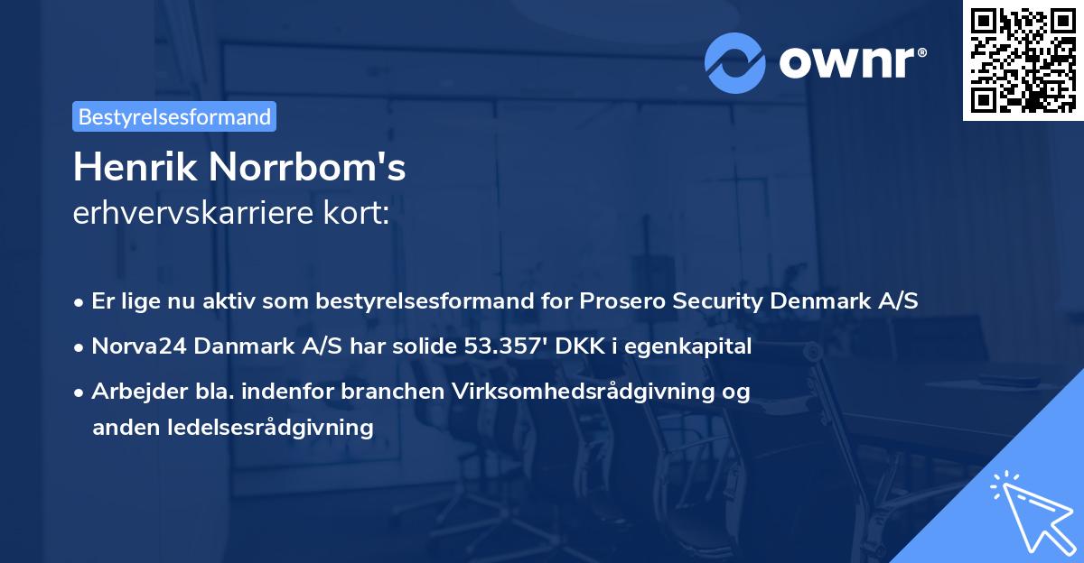 Henrik Norrbom's erhvervskarriere kort